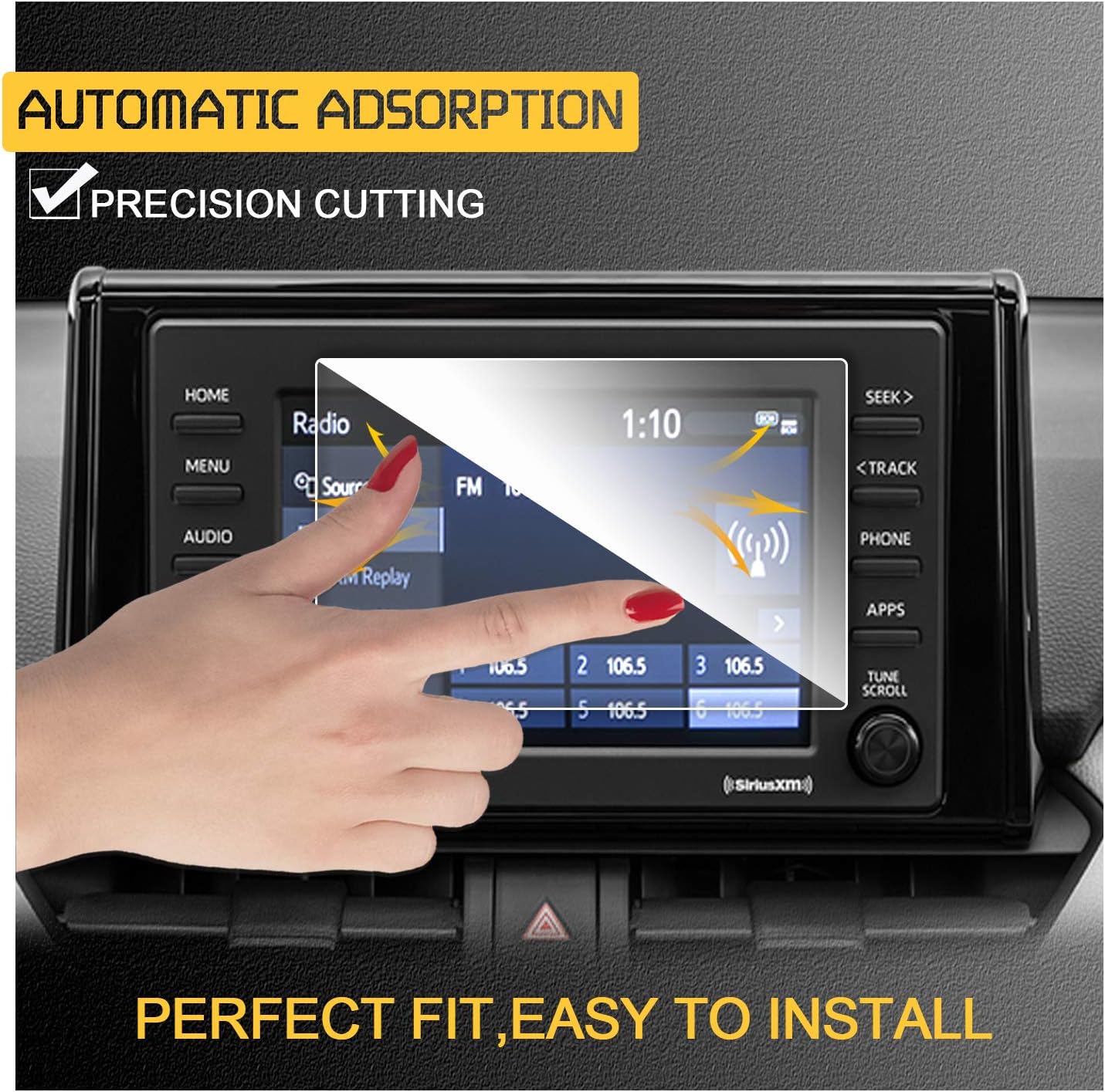 Center Touch Control Screen Protector for RAV4 7INCH 9H Hardness Tempered Glass R654690