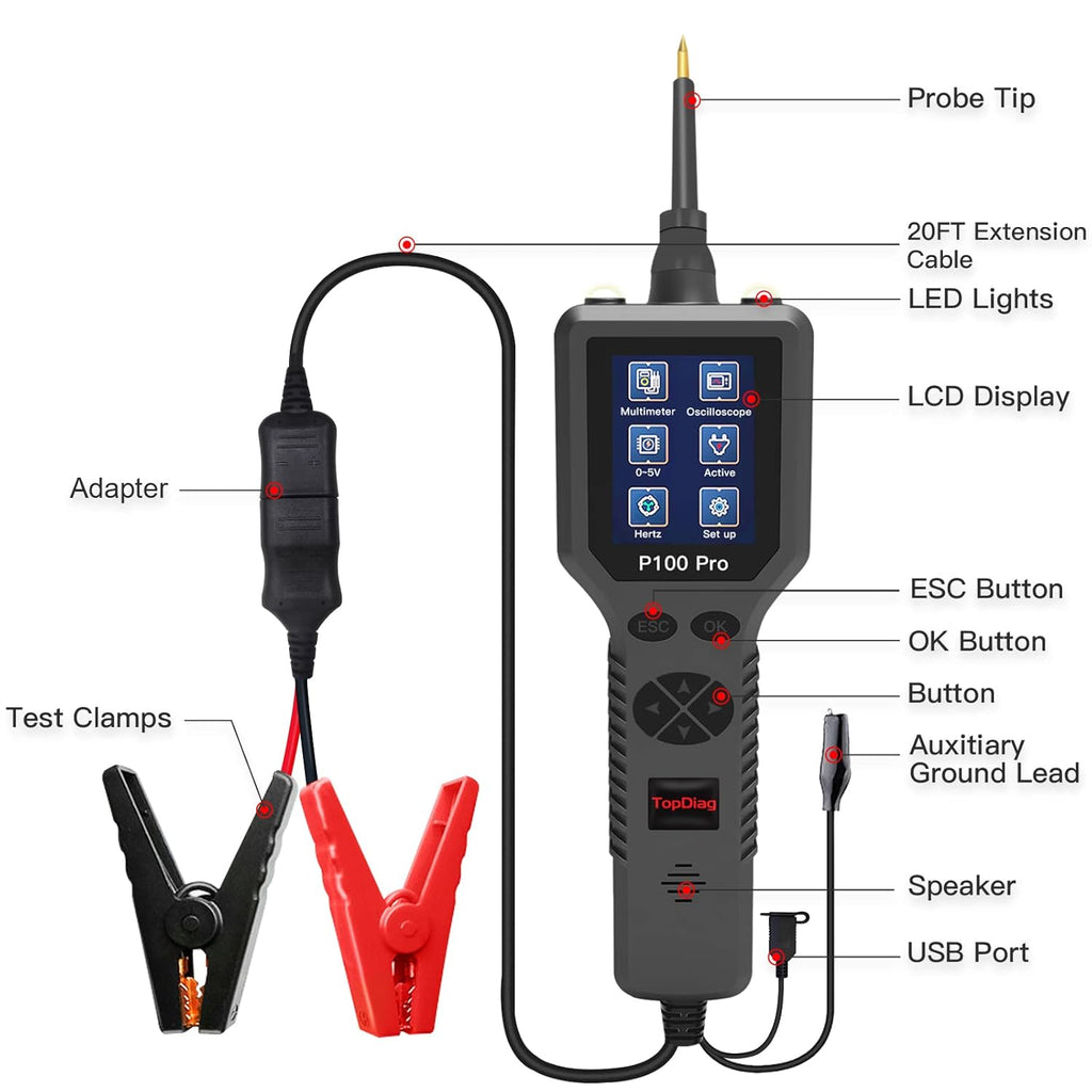 9~30V Circuit Tester with Two LED Lights P92280