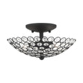 Black 2 Light Semi-Flush Mount G3701