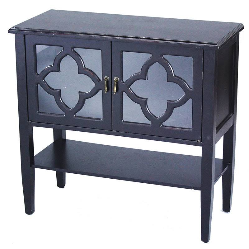 Beige 2-Door Console Cabinet with Drawer Y4336