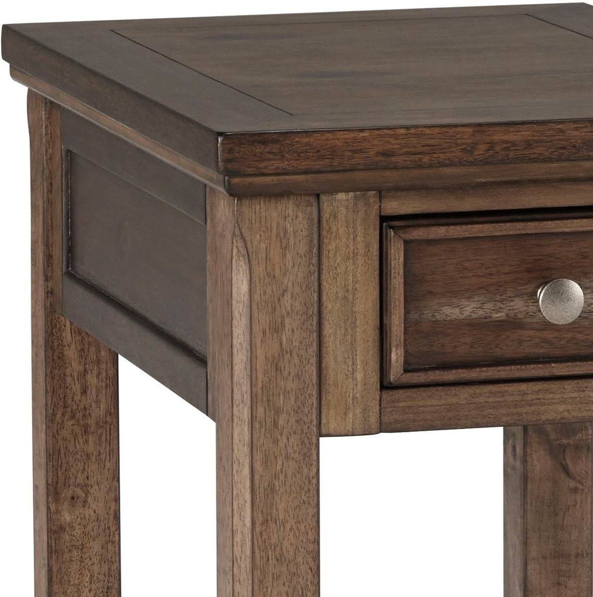 Medium Brown Chair Side End Table W504