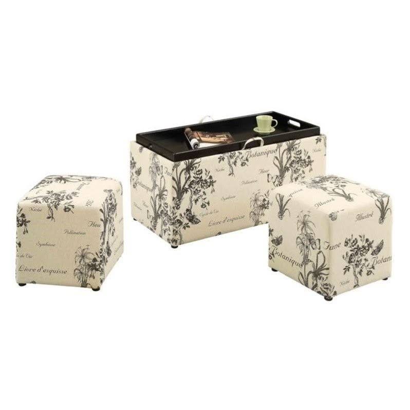 Storage Bench with Ottomans Y7155