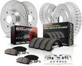 Front and Rear Carbon Fiber Brake Pads with Drilled & Slotted Brake Drums Kit M711568