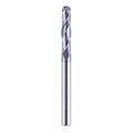 Ball Nose Carbide End Mill CNC Cutter Router Bits Double Flutes Spiral Milling Tool 1/4 inch Shank 3 inch Over Length Pack of 2 G652