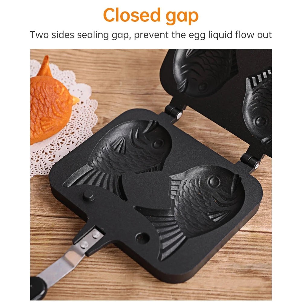 Non-stick Fish-shaped Waffle Iron Aluminum Alloy Mold M20750