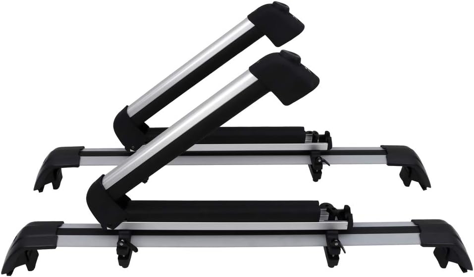 Lockable Cross Bars Carrier & Ski Snowboard Racks Kit R71776