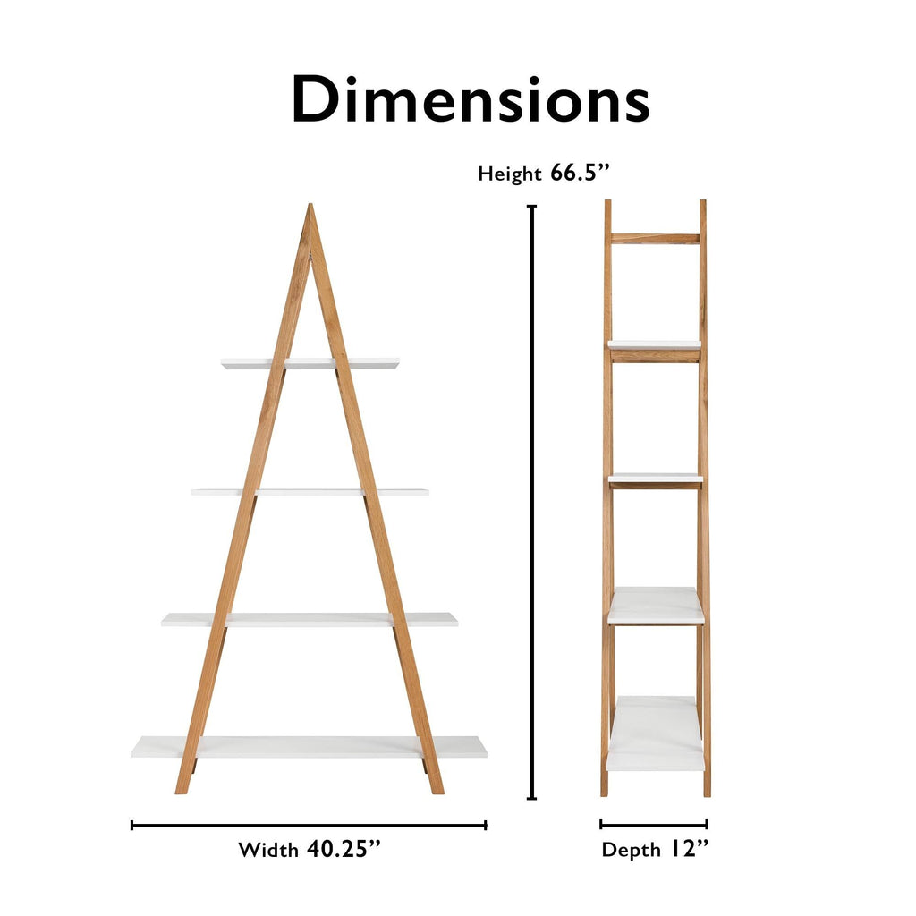 Oak/White Ladder Bookshelf B259415