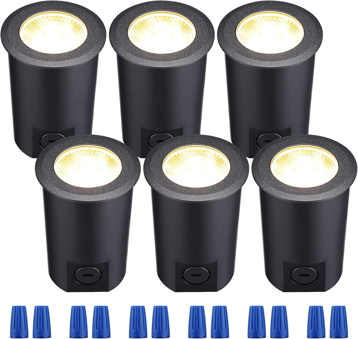 Pack of 6 7W 12V LED Aluminum In-Ground Well Light J870588