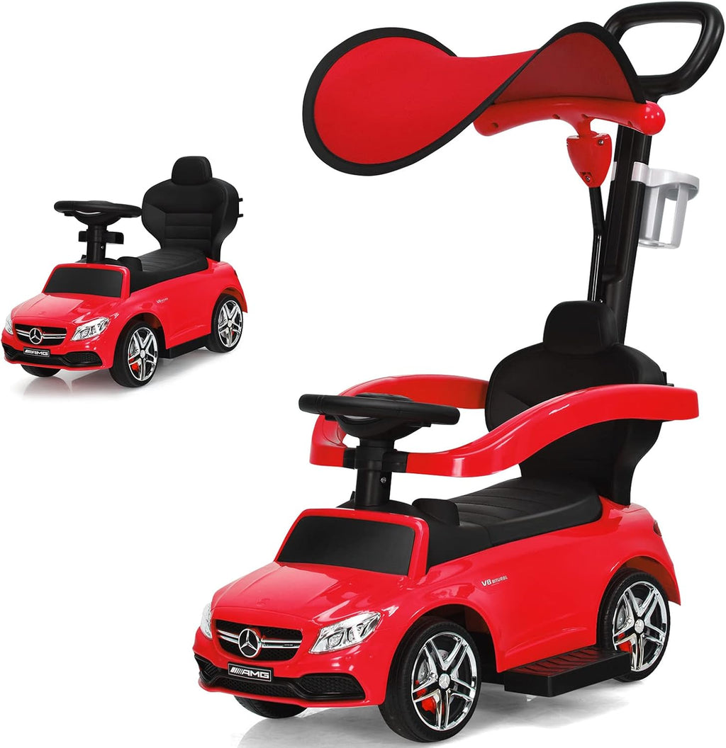 Blue 3 in 1 Ride On Push Car with Canopy L5836