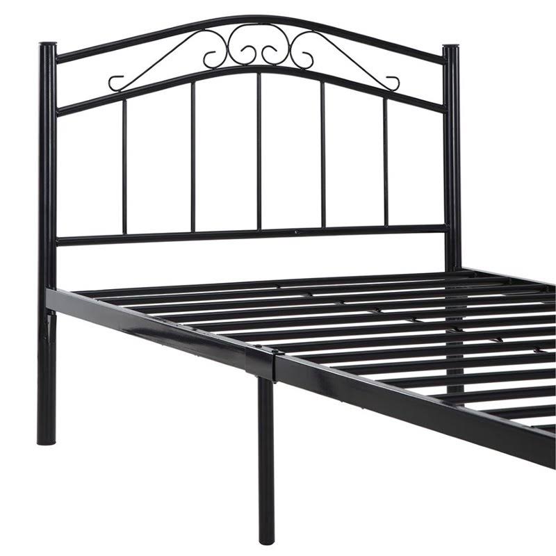 Twin Metal Bed in Black X466059