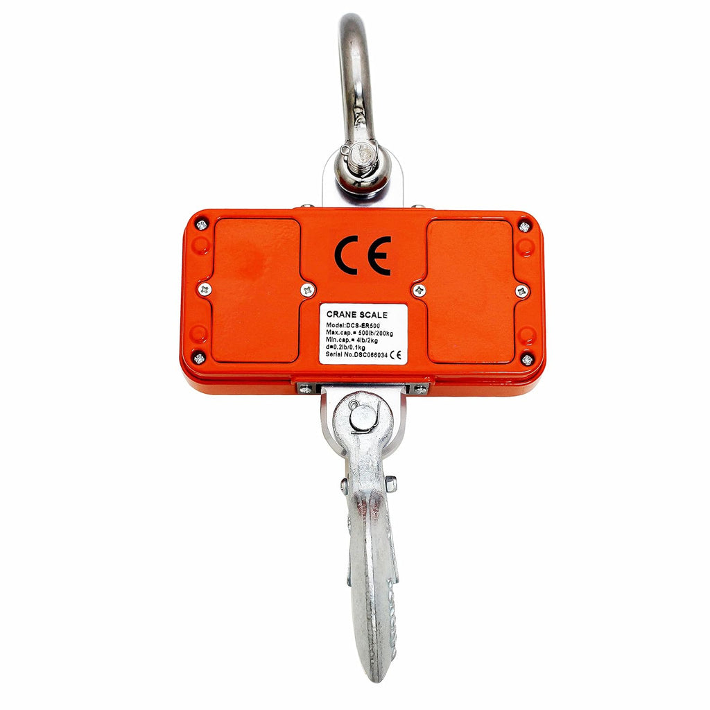 Digital Crane Scale 1000lb 500kg Heavy Duty Compact Hanging Scale LED Display R8064