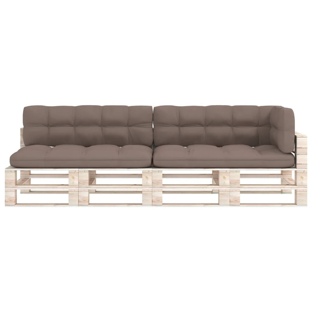 Set of 5 Taupe Fabric Pallet Sofa Cushions C564215
