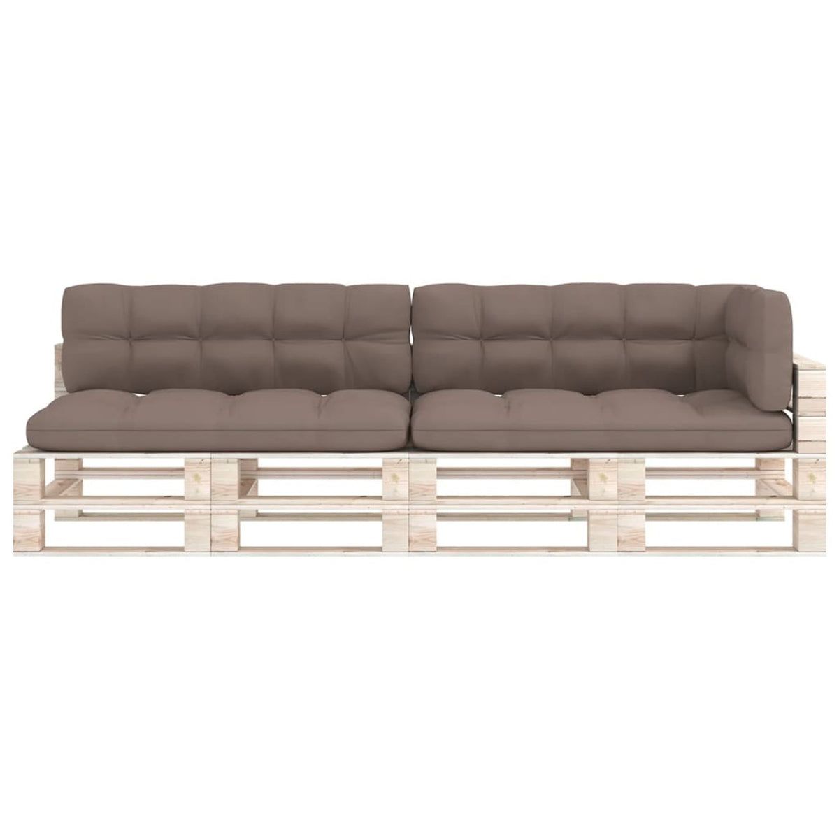 Set of 5 Taupe Fabric Pallet Sofa Cushions C564215