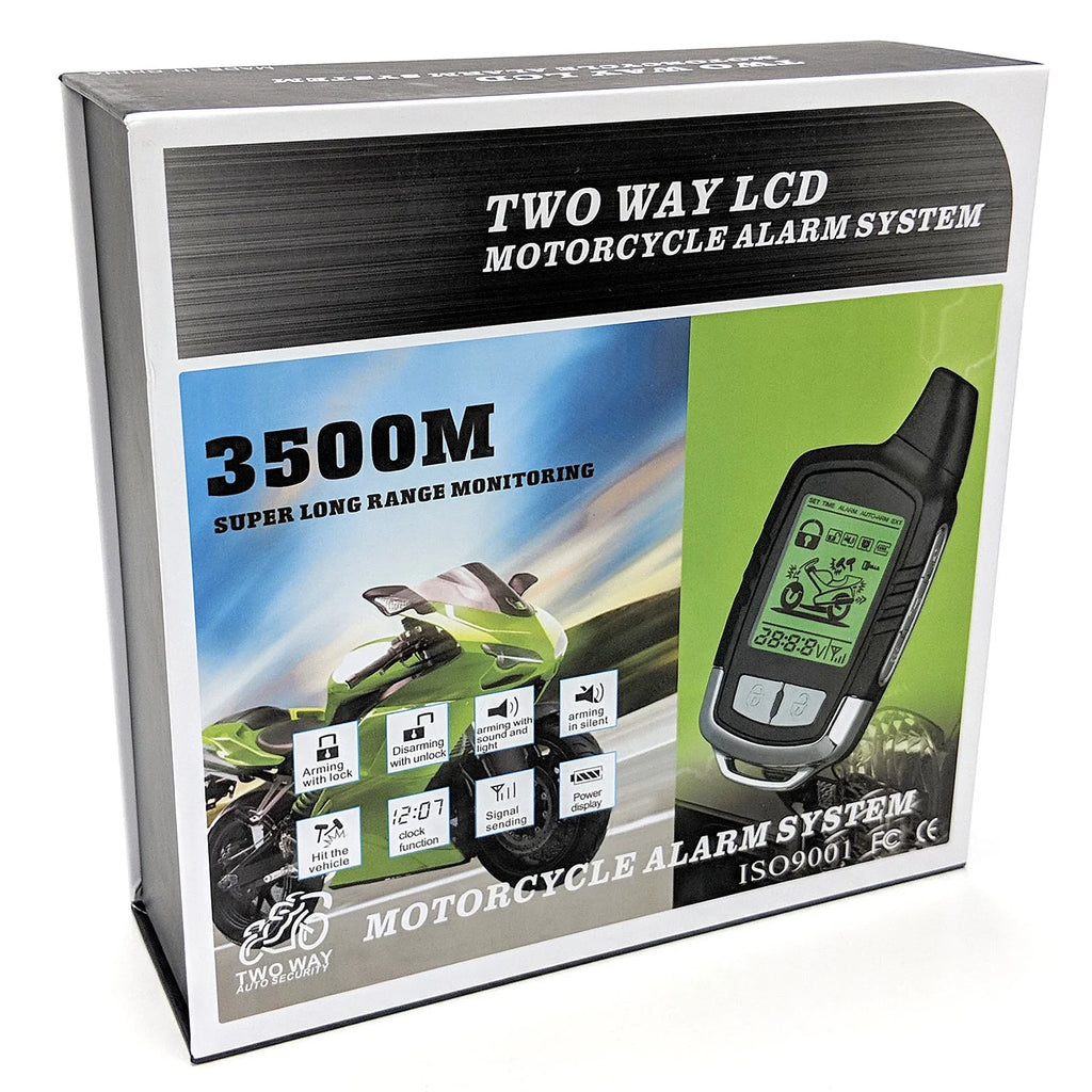 2 Way Motorcycle Alarm Pager Remote Engine Start G635223
