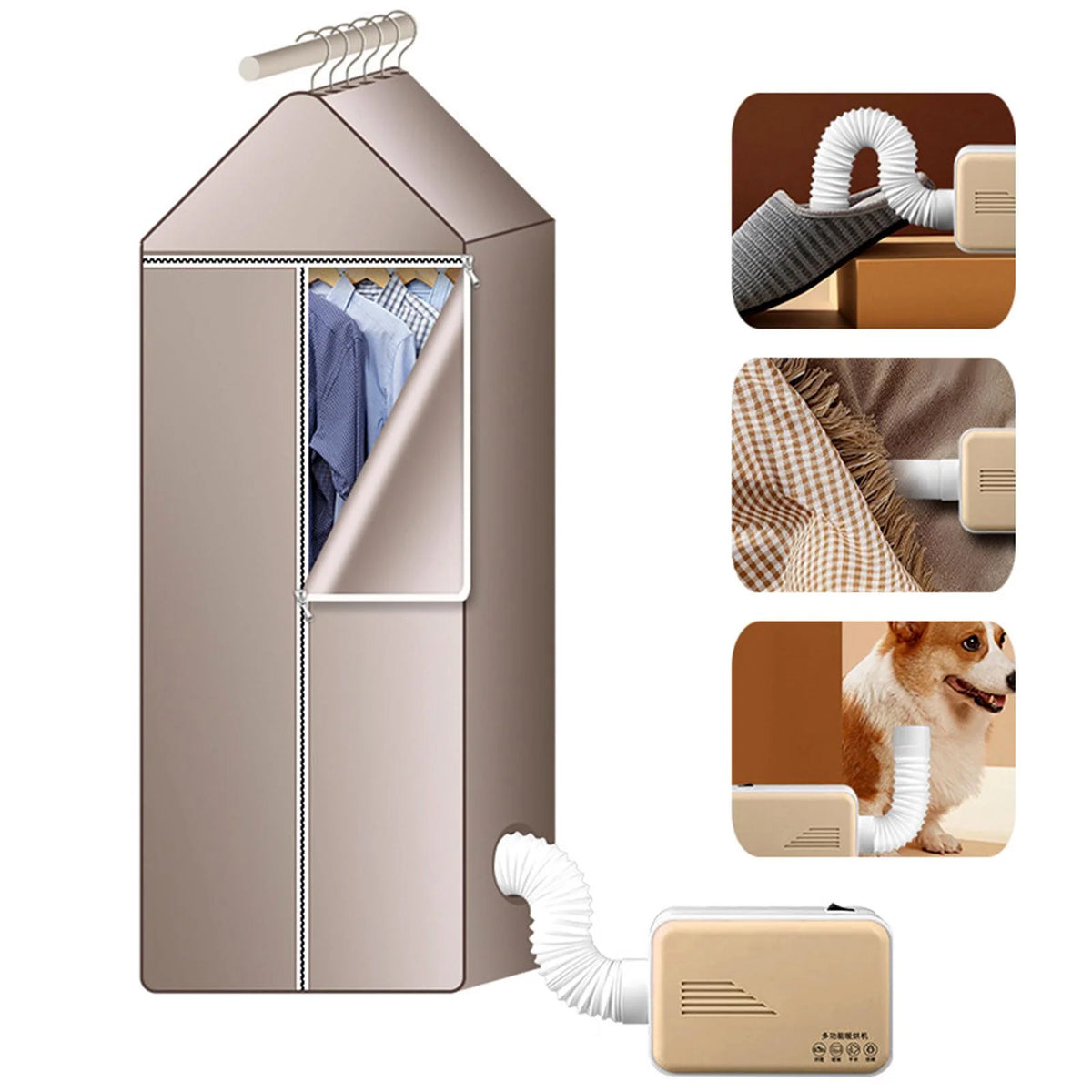 Portable Clothes Dryer with Detachable Retractable Hose G249