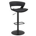 Adjustable Air Lift Stool in Charcoal & Black Z350
