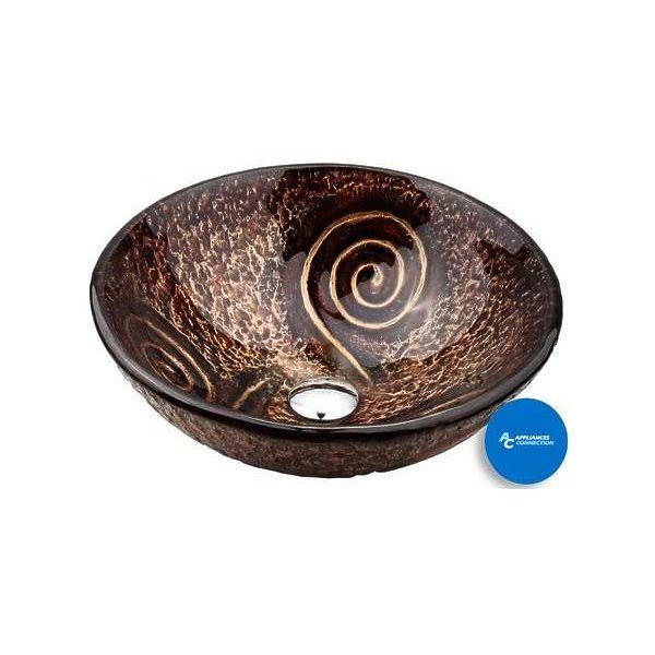 Oil Rubbed Bronze Glass Vessel Sink V452