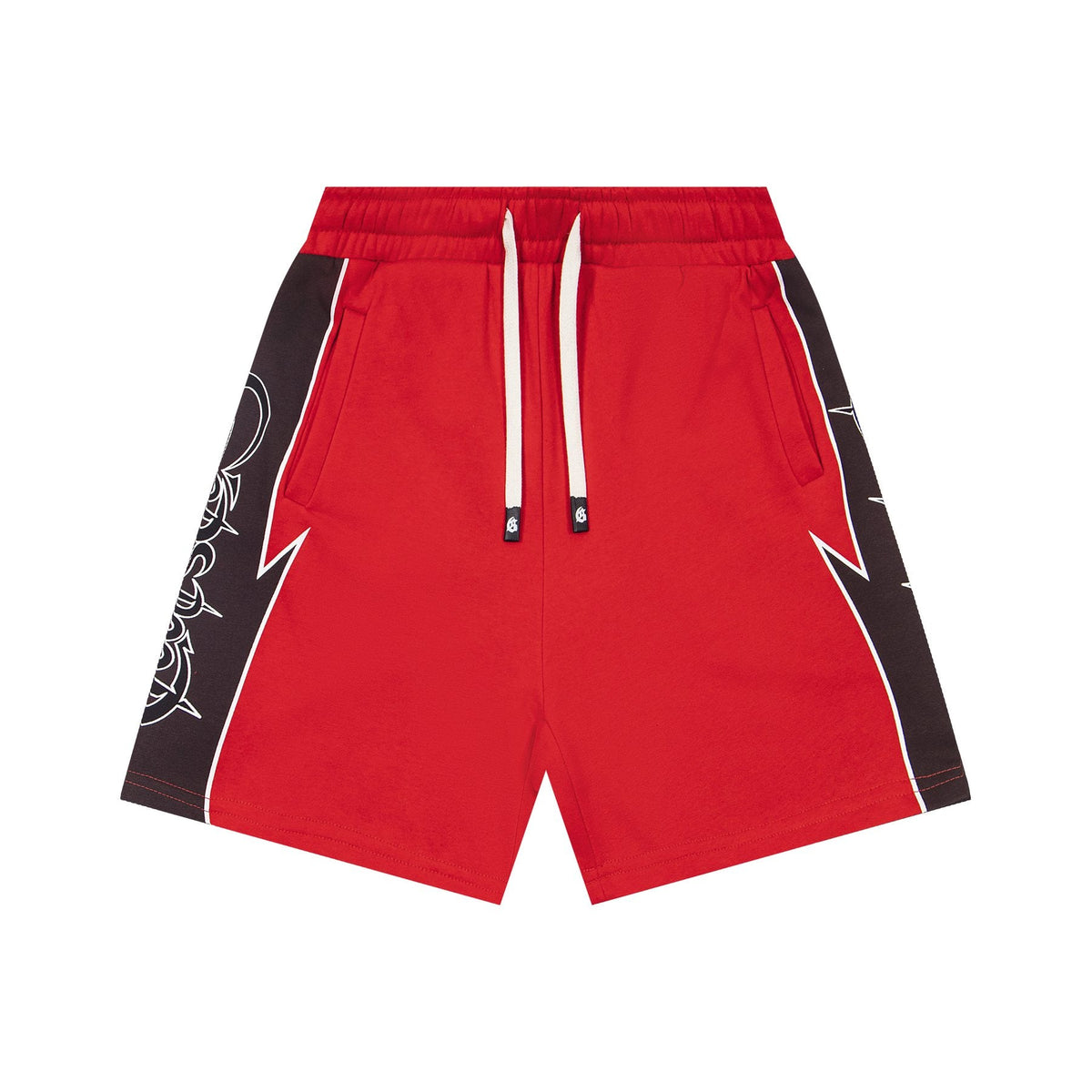 Godspeed Printed Side-Panel Drawstring Shorts