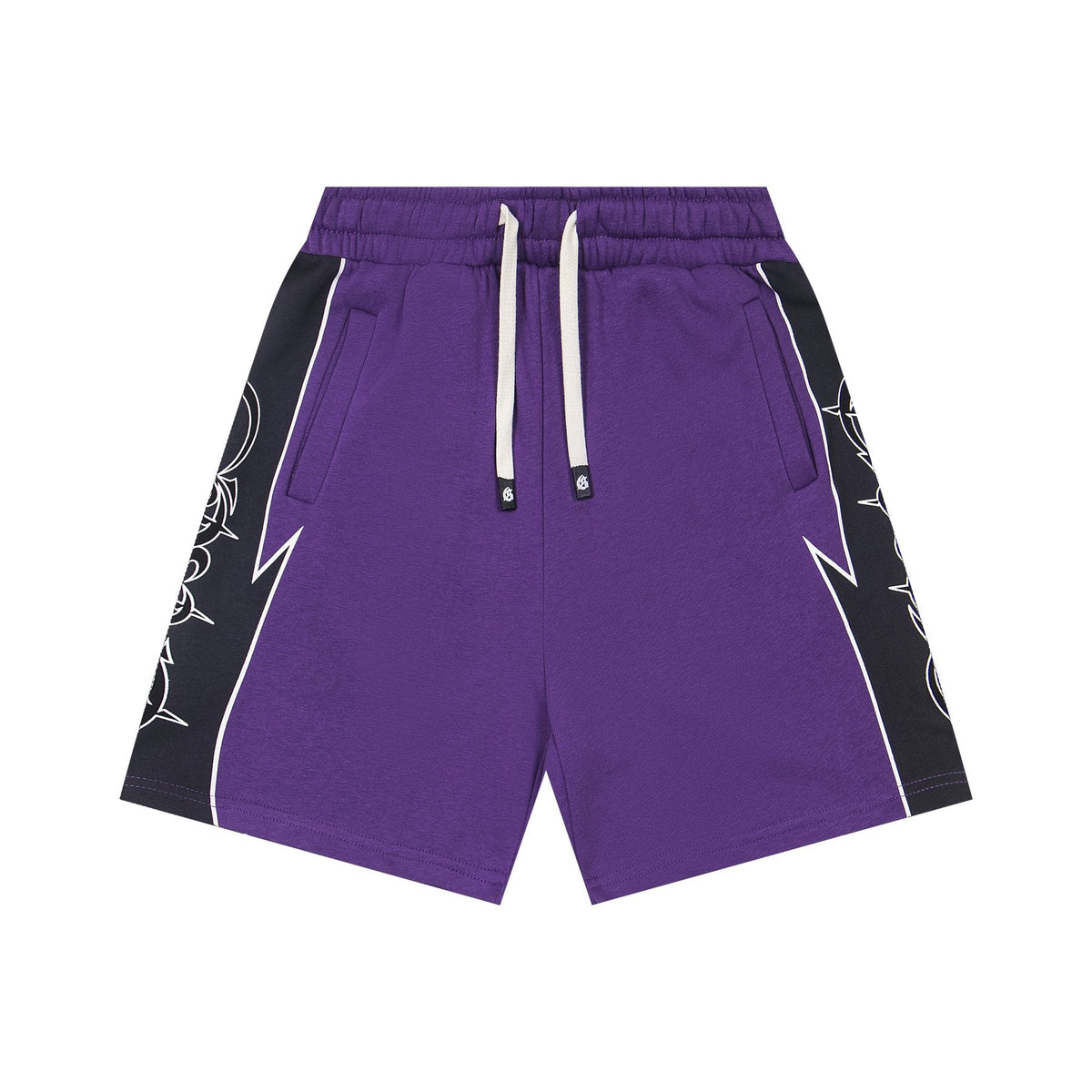 Godspeed Printed Side-Panel Drawstring Shorts