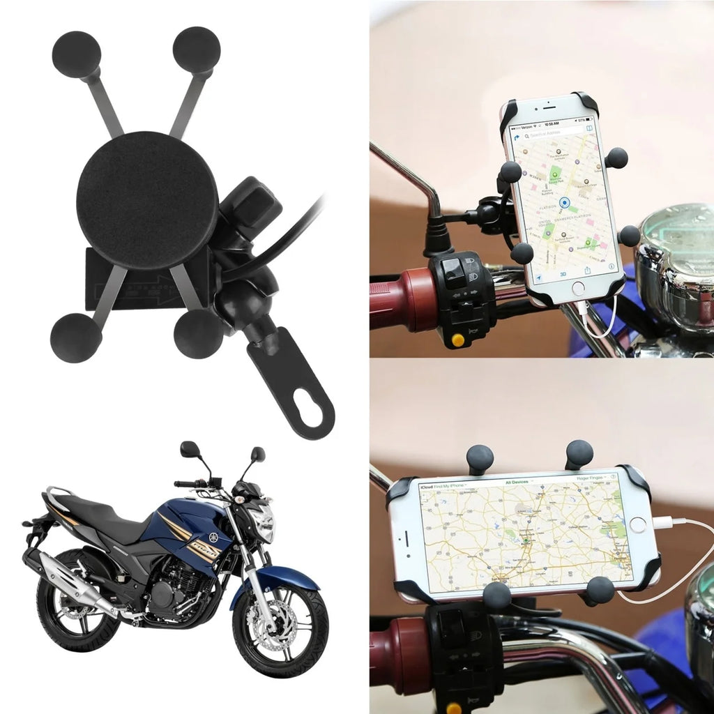 Motorcycle Handlebar Mount Holder with USB Charger G805