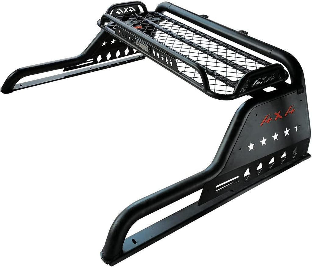 Black Roll Bar Adjustable with Cargo Basket O2809
