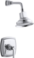 Polished Chrome Shower Valve Trim with Lever Handle and 2.5 gpm Showerhead X392