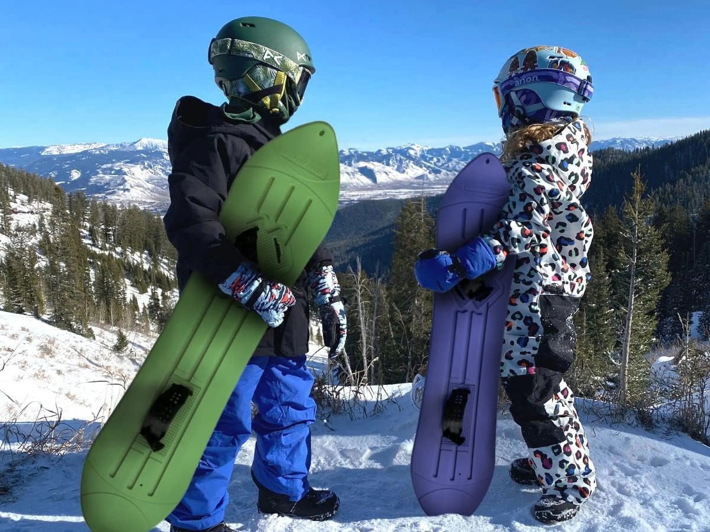 Purple Kids Snowboard with Binders V609