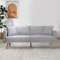 Light Gray Modern Sofa with USB Charging Ports & Side Pocket T1866