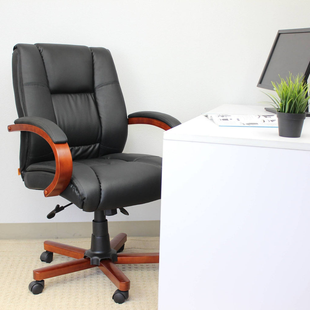 Cherry Mid Back Executive Wood Chair F2364