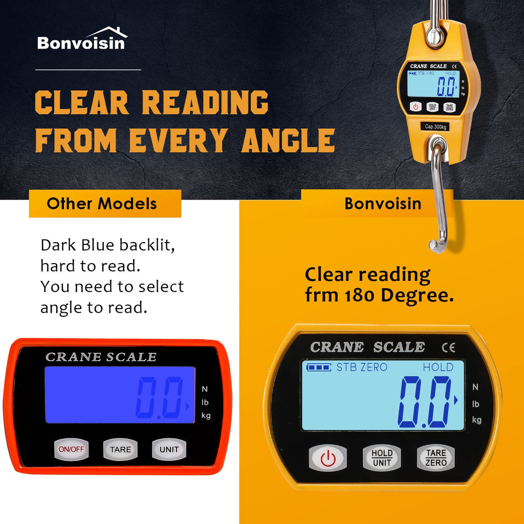 Mini Digital Crane Scale 300kg/660lb Pack of 2 Z915418