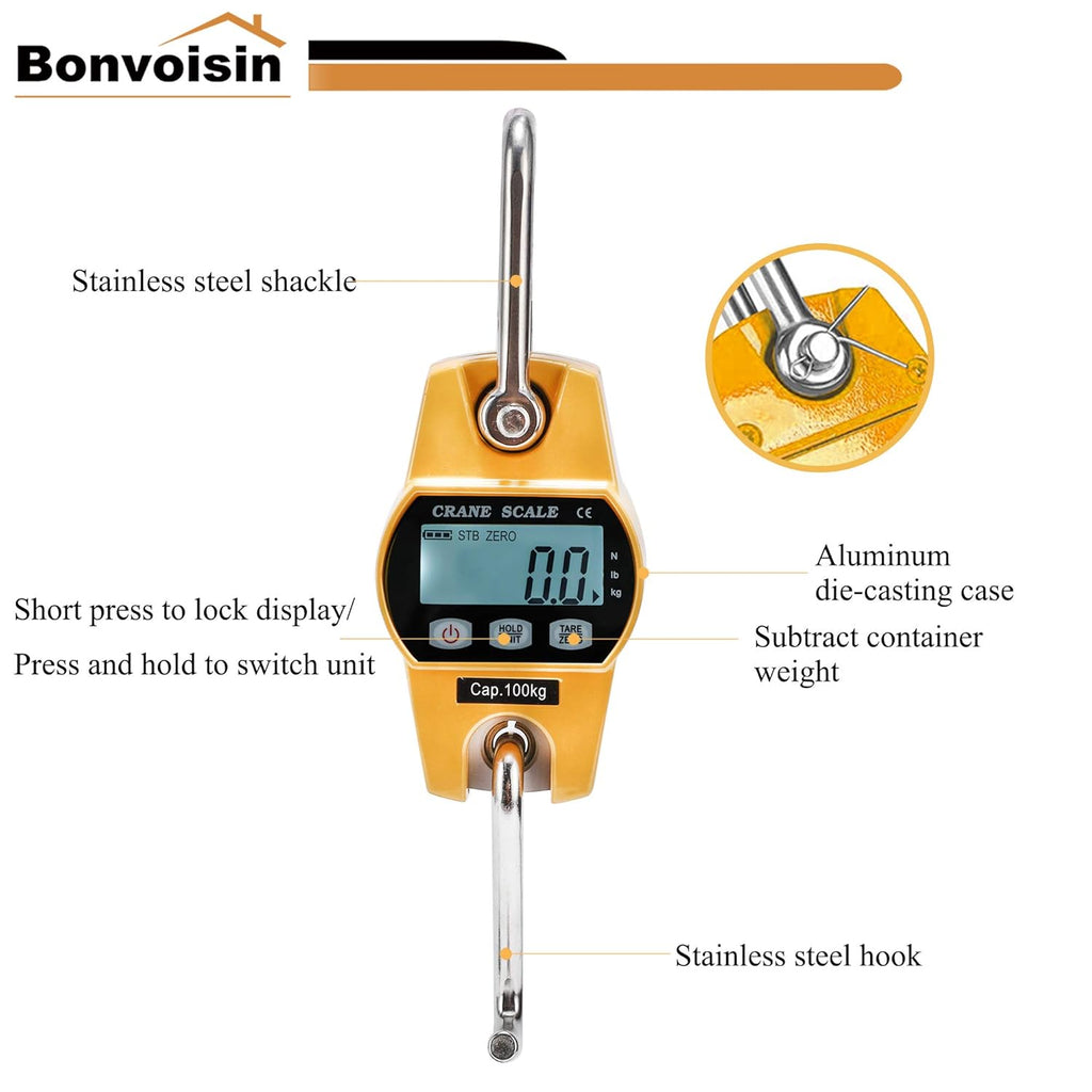Mini Digital Crane Scale 300kg/660lb Pack of 2 Z915418