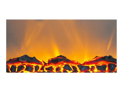White Curved Wall Mount Electric Fireplace D435