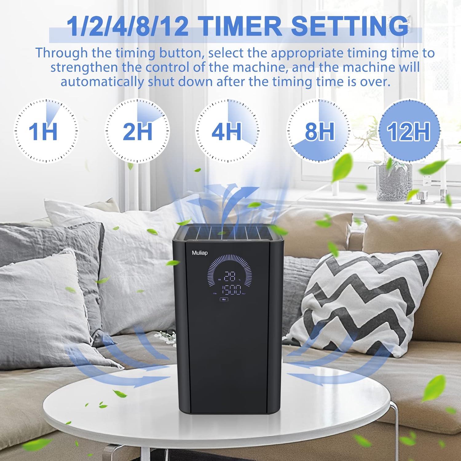 Black H13 True HEPA Air Purifier A4456