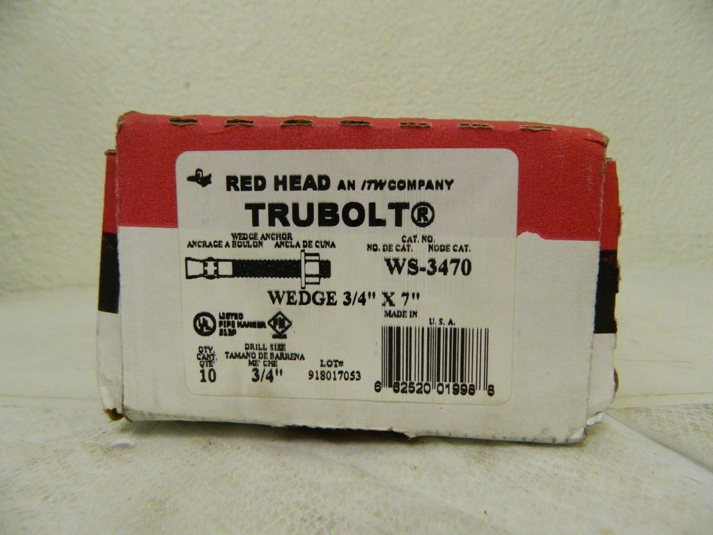 Carbon Steel Wedge Anchor 3/4-Inch by 7-Inch (10 per Box) M36566