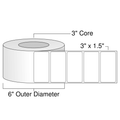 3x22 Inkjet Weatherproof White Gloss Labels, 1 Roll H4409