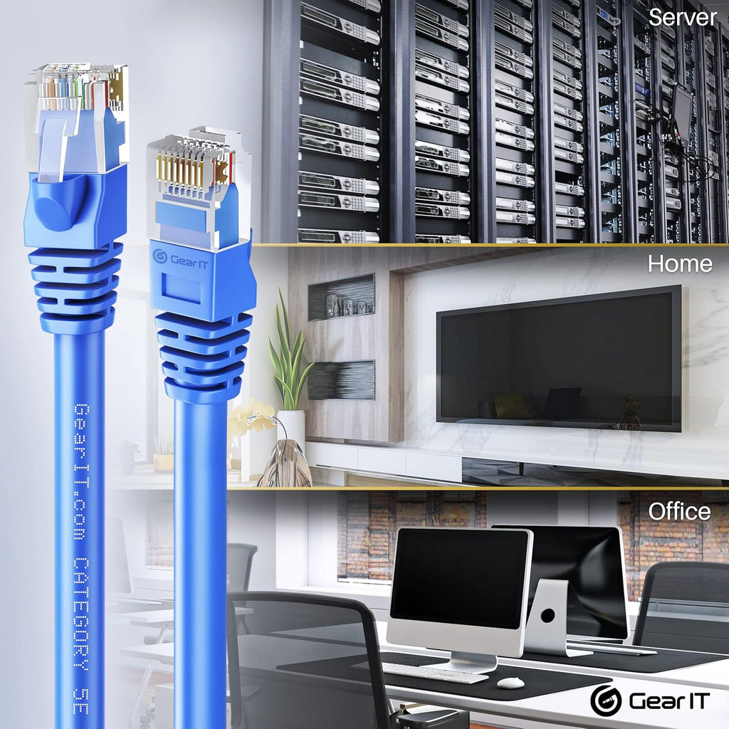 100-Pack Blue Cat5e Ethernet Patch Cable 1 Foot I529774