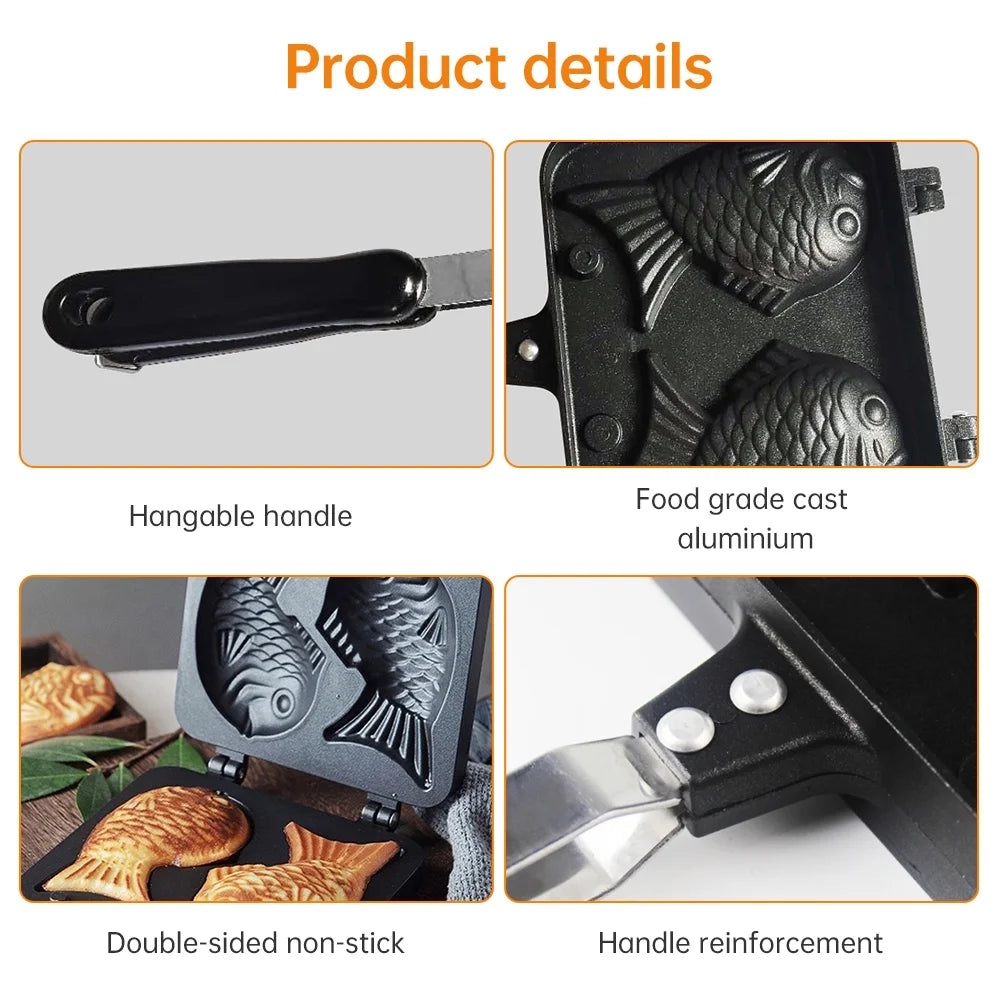Non-stick Fish-shaped Waffle Iron Aluminum Alloy Mold M20750