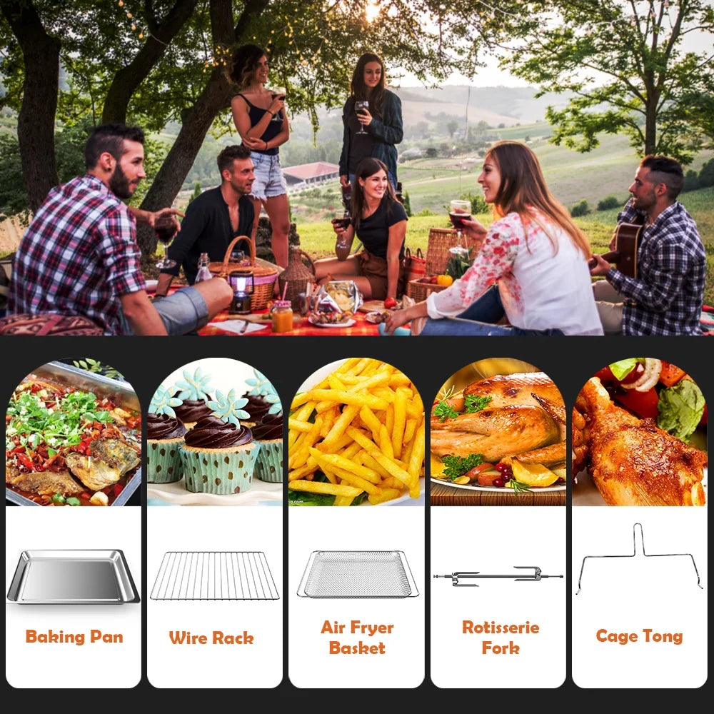 18-in-1 Toaster Oven Air Fryer Combo, 32 Quart Countertop Convection Oven, 1800W H6426