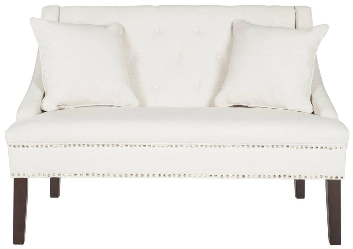 Light Beige Linen Settee M597