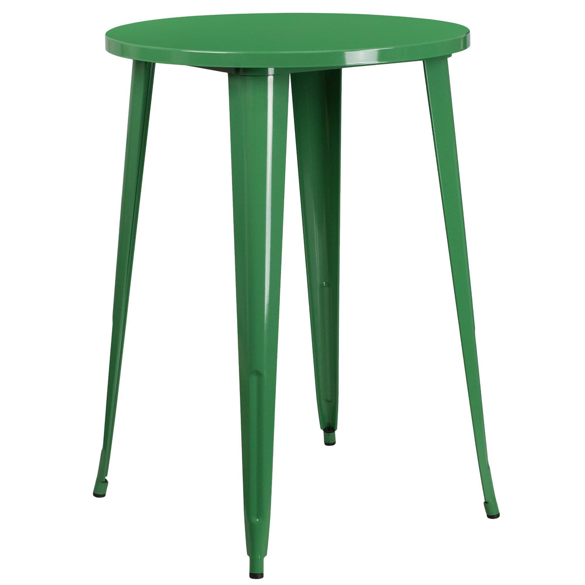 Round Green Metal Bar Table Set with 2 Stools K24398