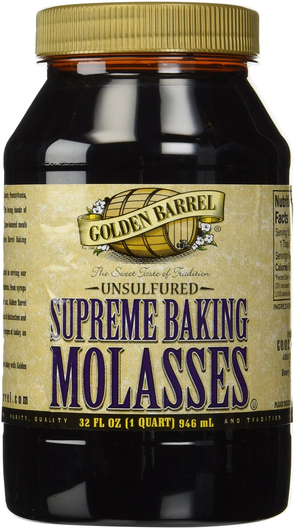 Unsulfured Baking Molasses (Pack of 4-32 Fluid Ounce Bottles) O371