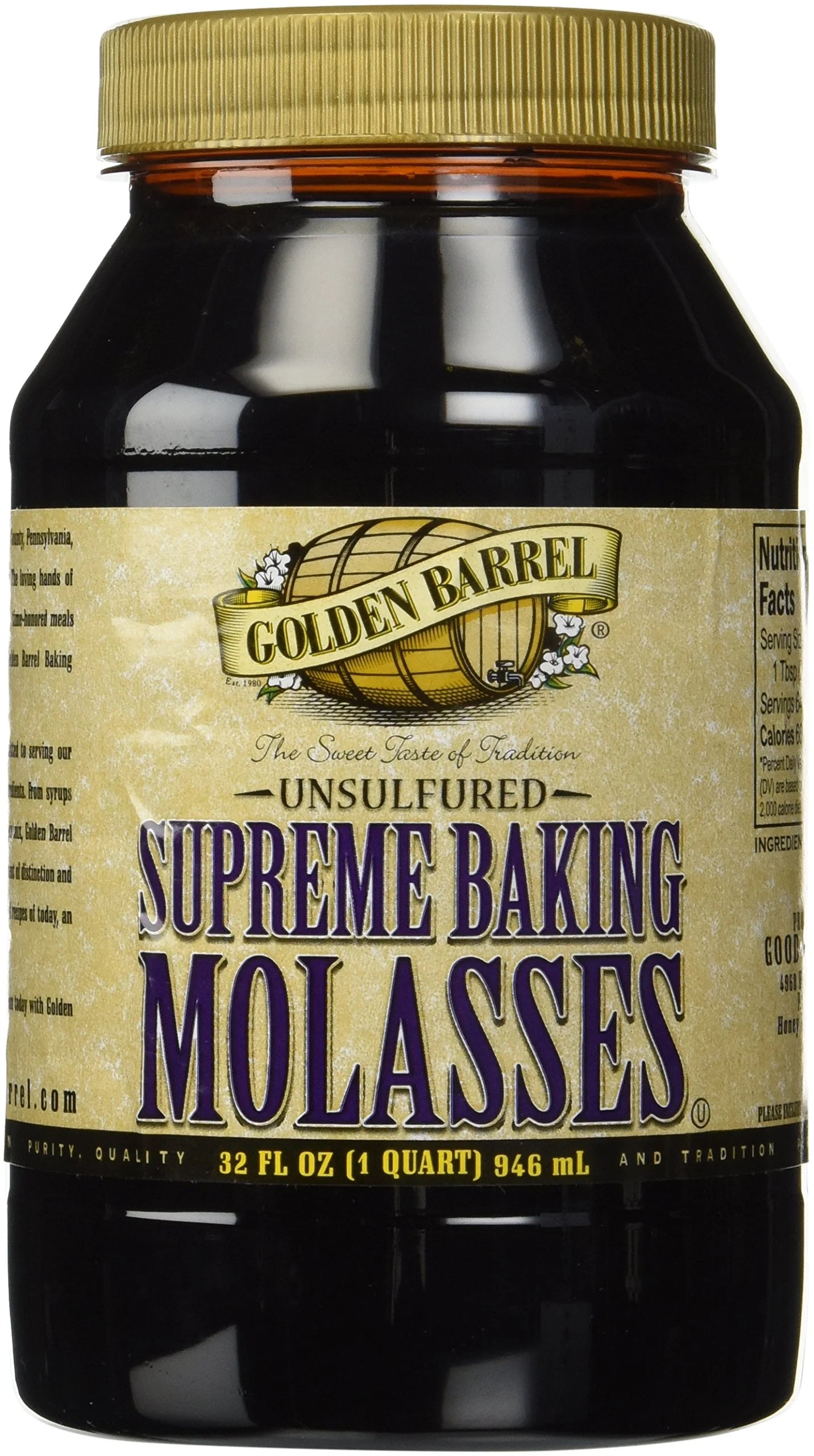 Unsulfured Baking Molasses (Pack of 4-32 Fluid Ounce Bottles) O371