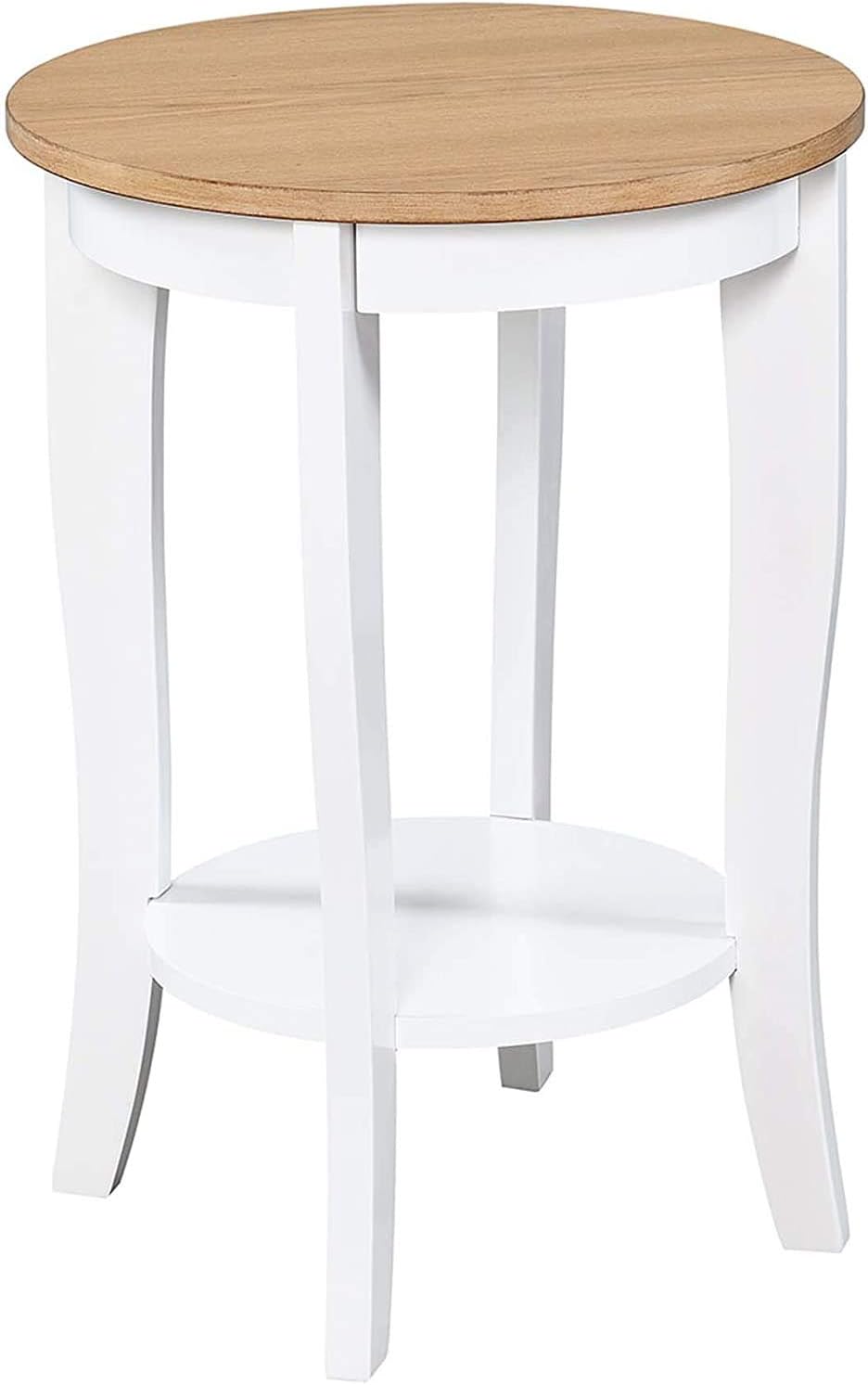 White Round End Table T778143