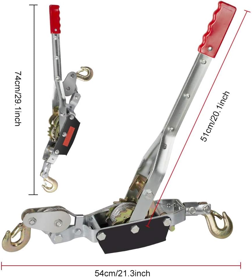 4-Ton Dual Gear Come Along Power Puller Hand Puller Tool Pack of 2 D410