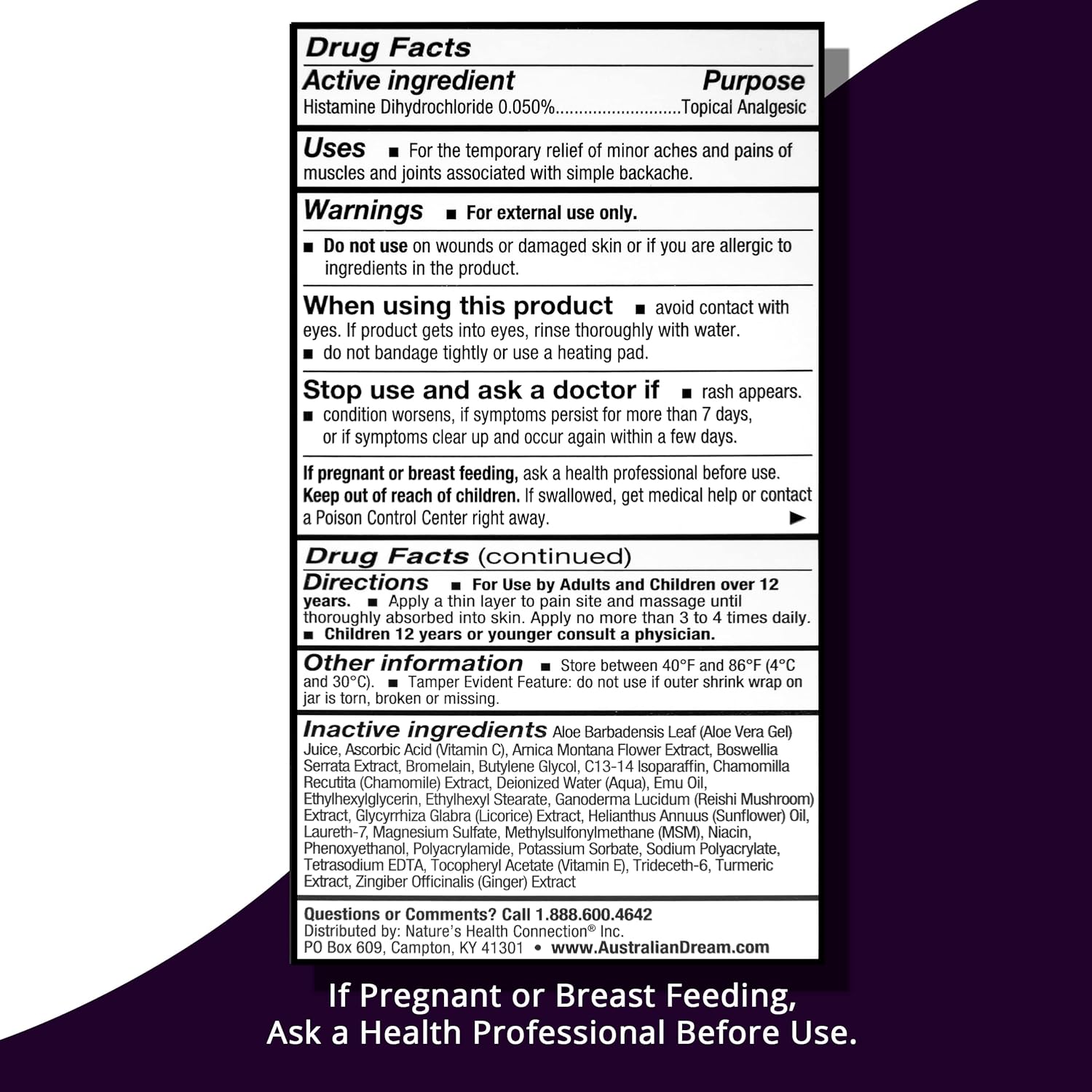 Back Pain Cream 9 Oz Jar Pack of 2 B23060