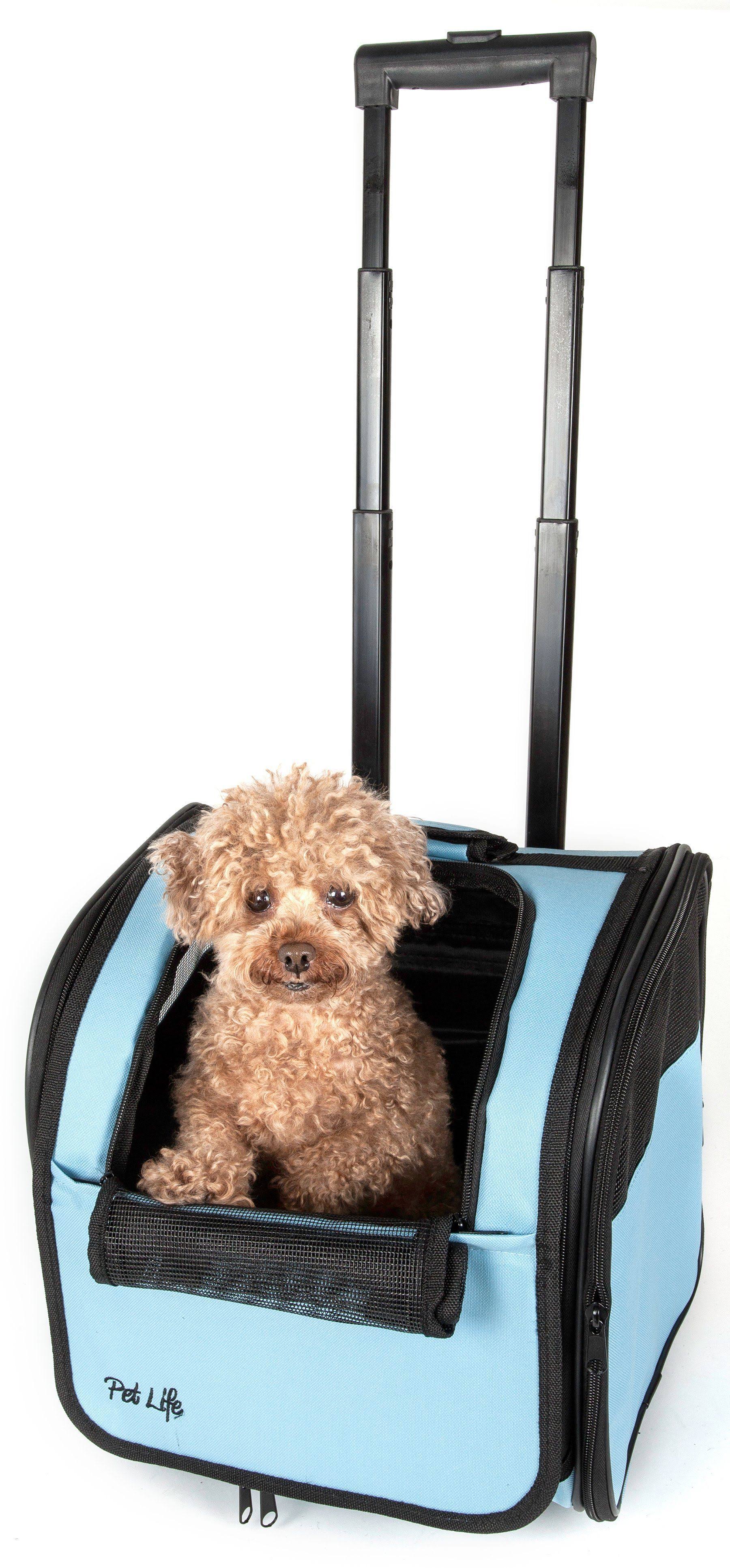 Brown Wheeled Travel Pet Carrier Q61010