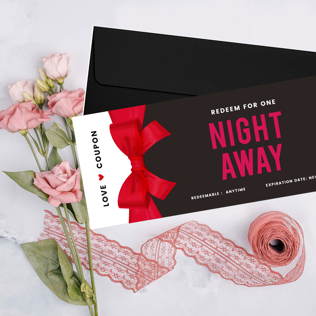 16-Pk Red Bow Coupons D504