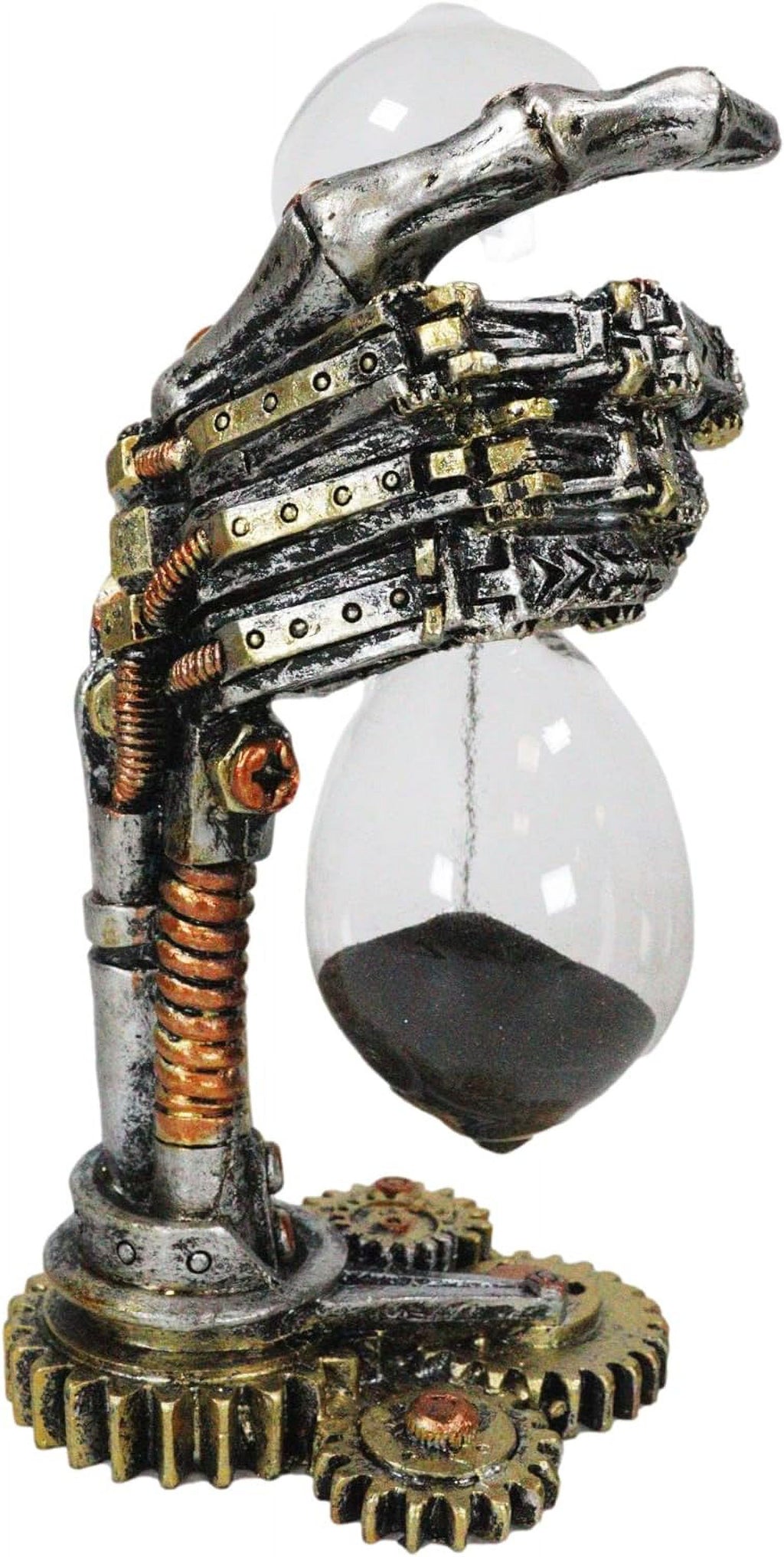 Steampunk Sand Timer with Black Sands Figurine Accent Decor L96319