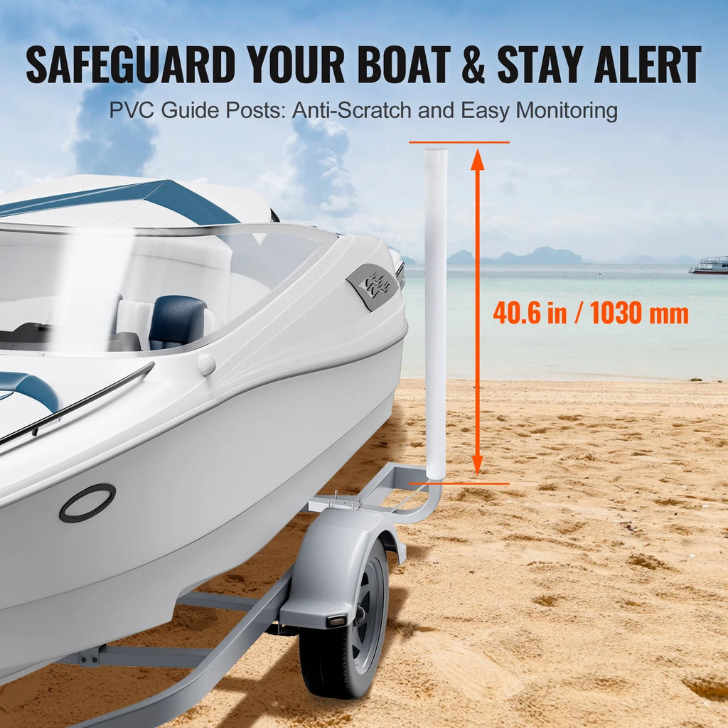 48” Galvanized Boat Trailer Guide on PVC Poles P2227