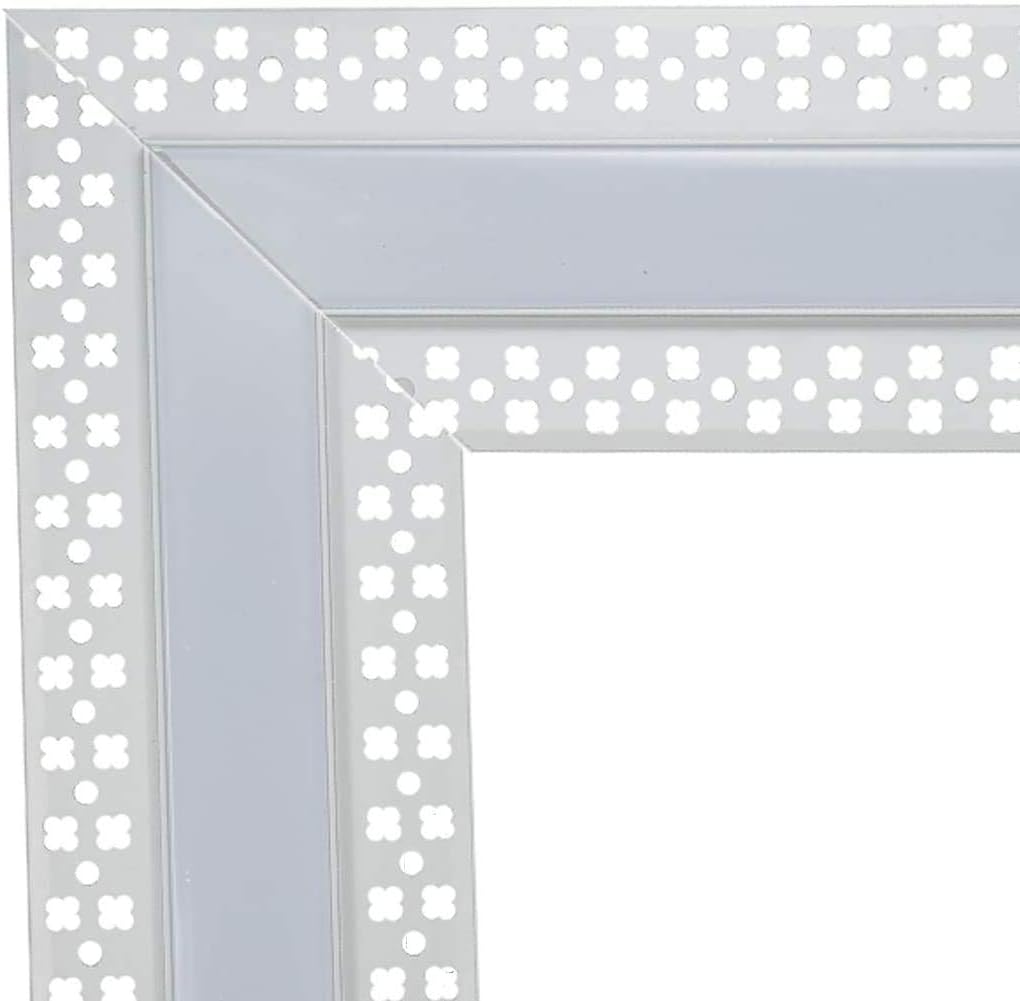 Plaster-in LED Aluminum Channel 6-Pack 3.3ft/1m with Flange for LED Strip, Drywall Aluminum Profile with Clip-in Diffuser and End Caps Z443023
